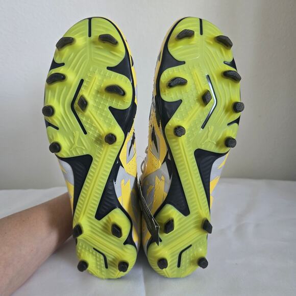 *NEW Puma Future Match MG Yellow White Mens US10 Fusionfit 360 Soccer Cleats - Picture 7 of 9